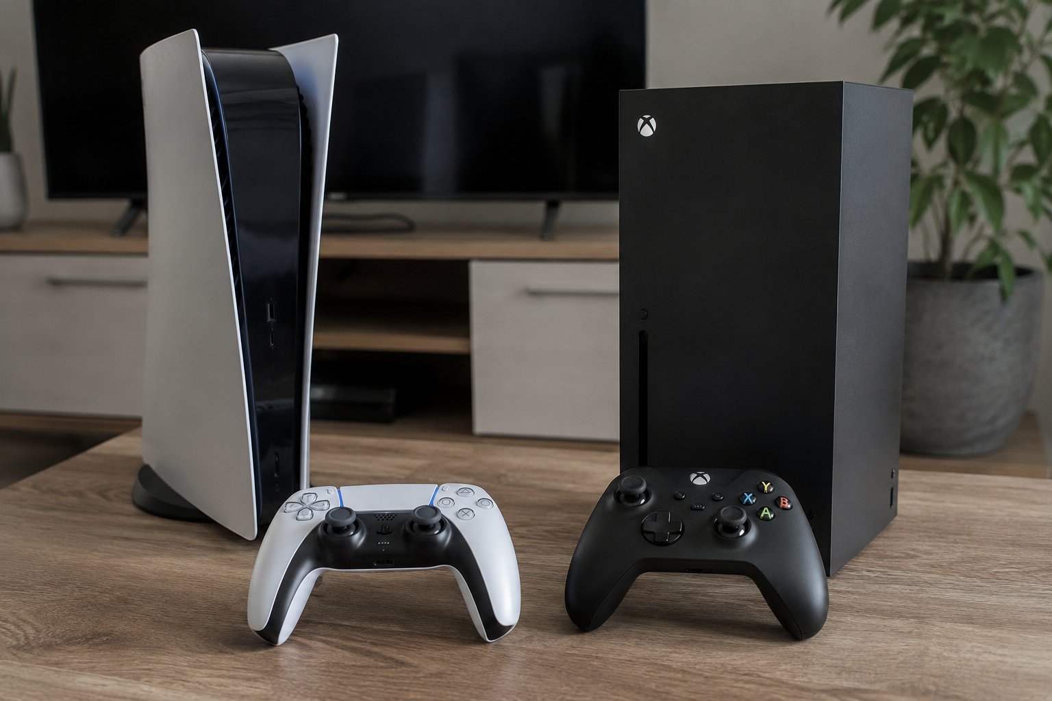 PS5 i Xbox Series X konzole postavljene jedna pored druge